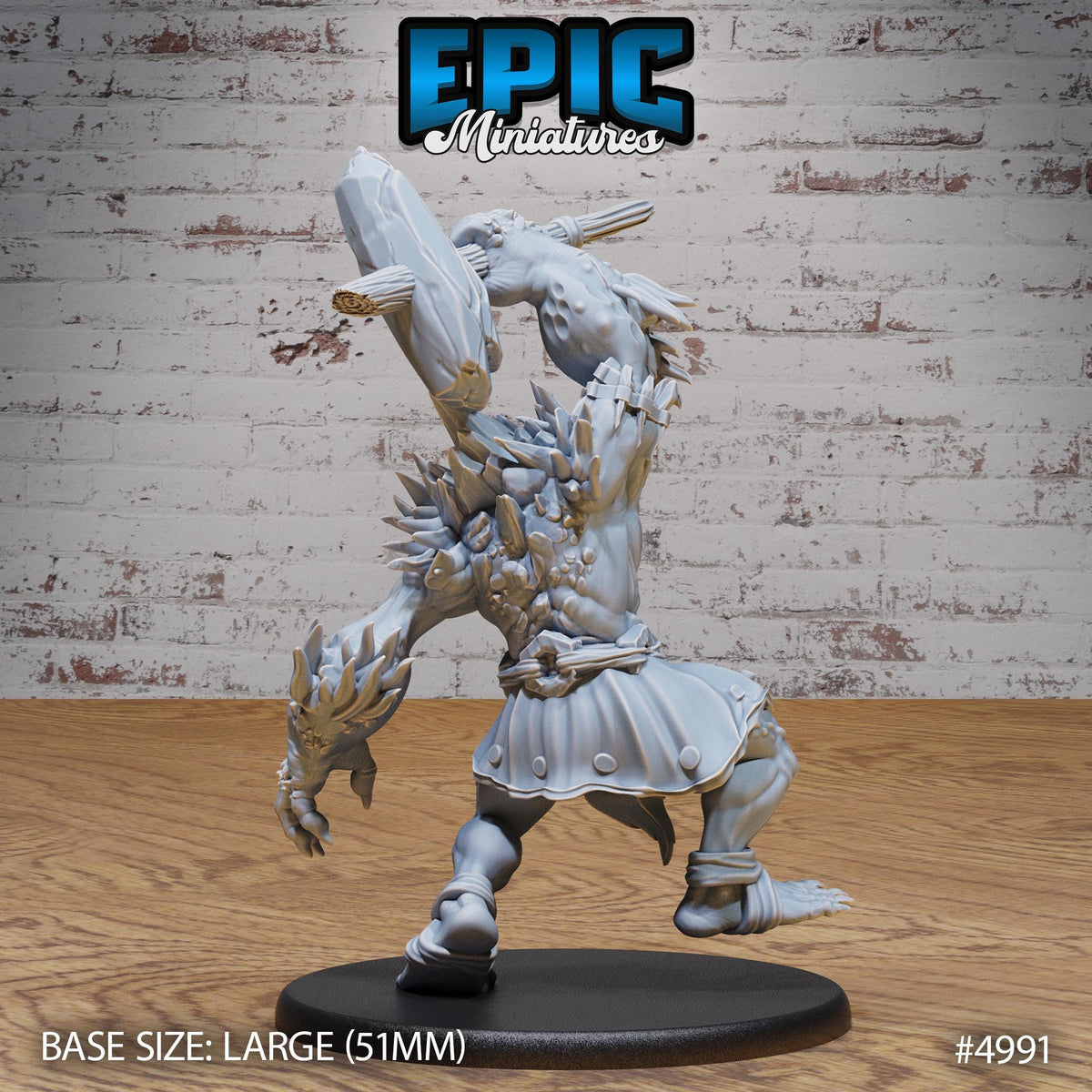 Savage Troll Option #4991 back DND miniature Savage Attack 16k resin