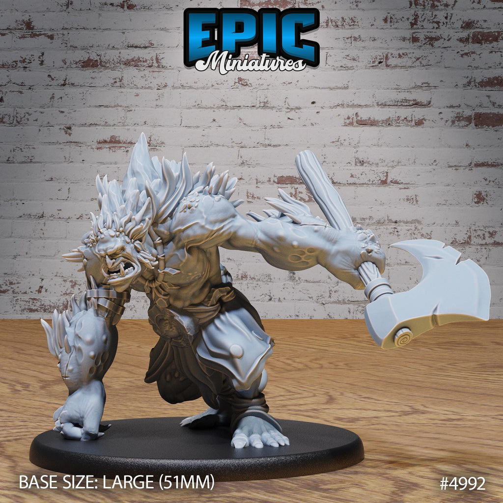 Savage Troll Option #4992 front DND miniature Savage Attack 16k resin