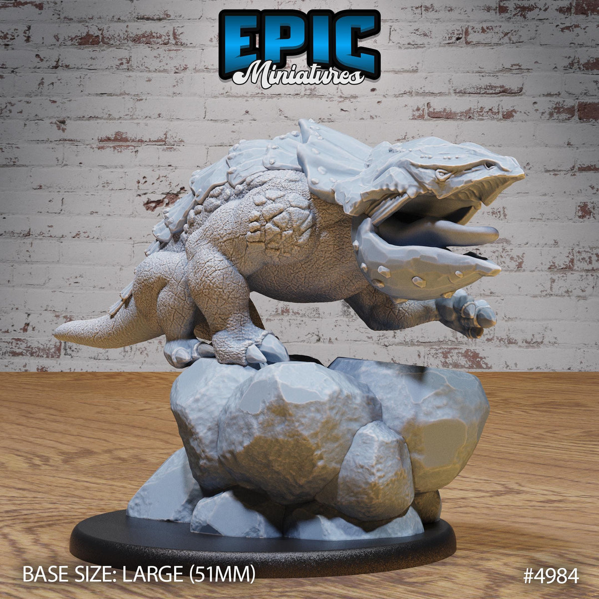 Mountain Cave and Arctic Bulette Option #4984 front DND miniature Savage Attack 16k resin