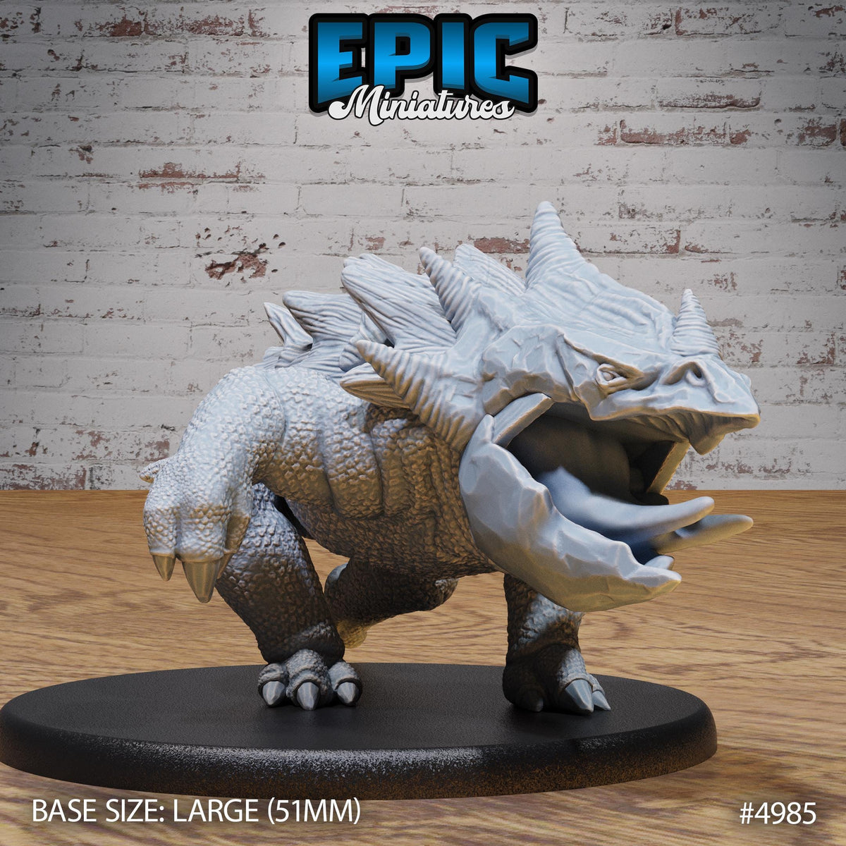 Mountain Cave and Arctic Bulette Option #4985 front DND miniature Savage Attack 16k resin
