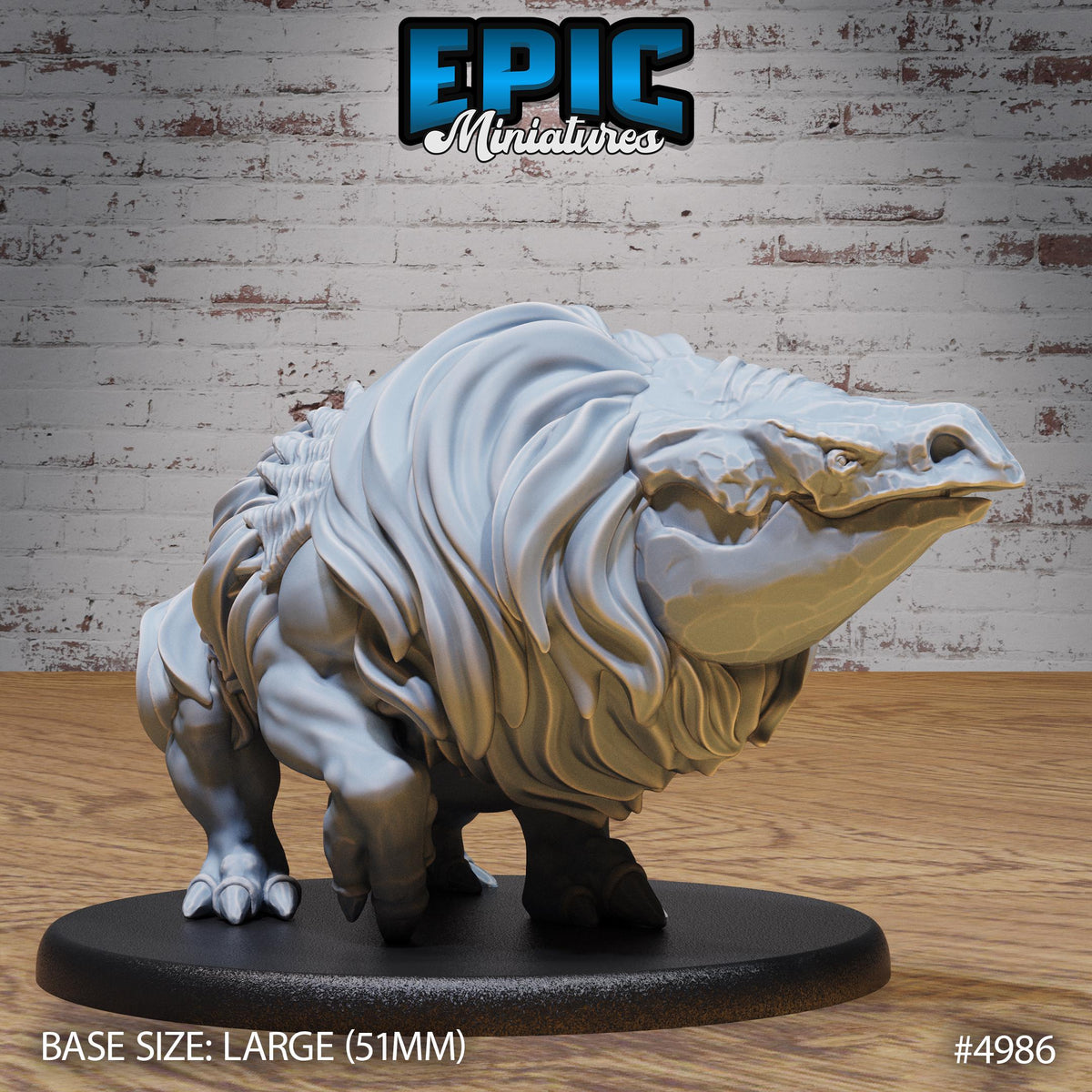 Mountain Cave and Arctic Bulette Option #4986 front DND miniature Savage Attack 16k resin