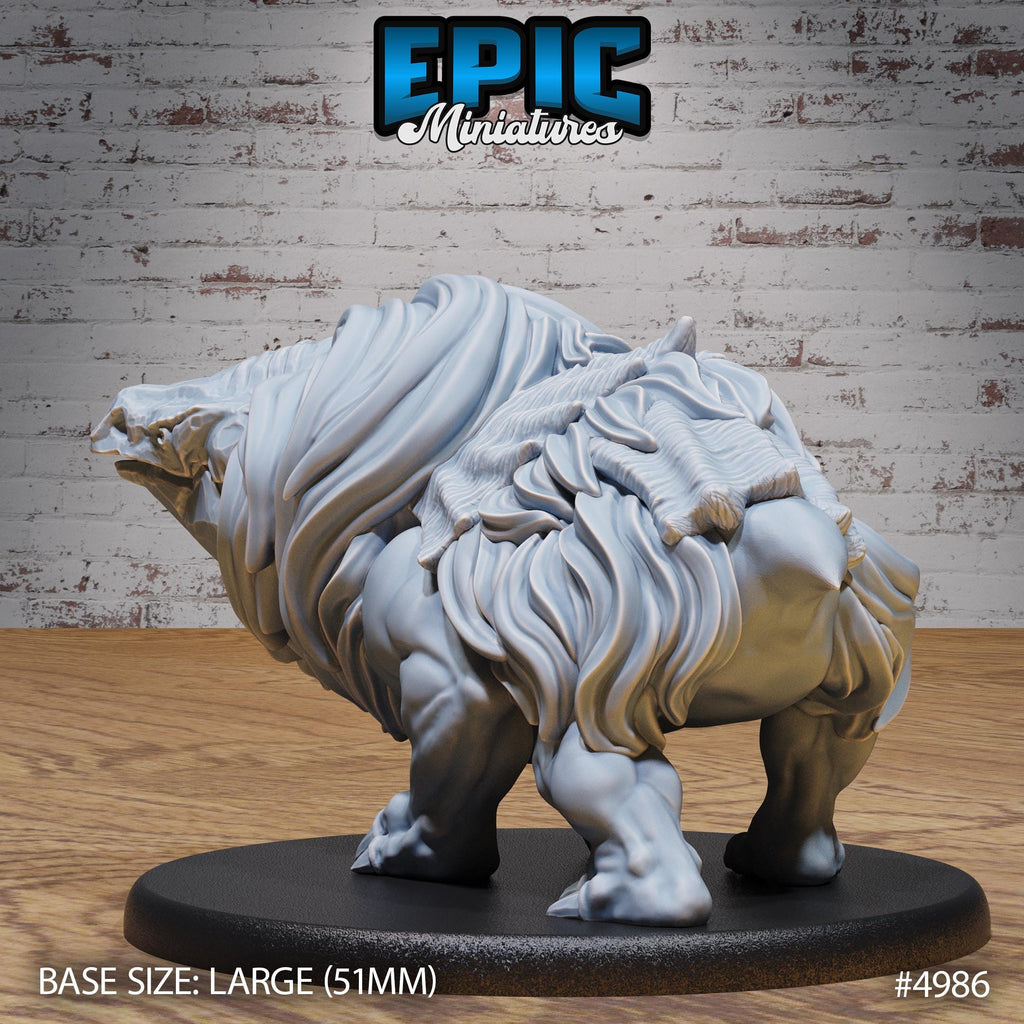 Mountain Cave and Arctic Bulette Option #4986 back DND miniature Savage Attack 16k resin