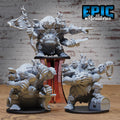 Ettin Mutant General Set of 3 DND miniatures group photo Savage Attack