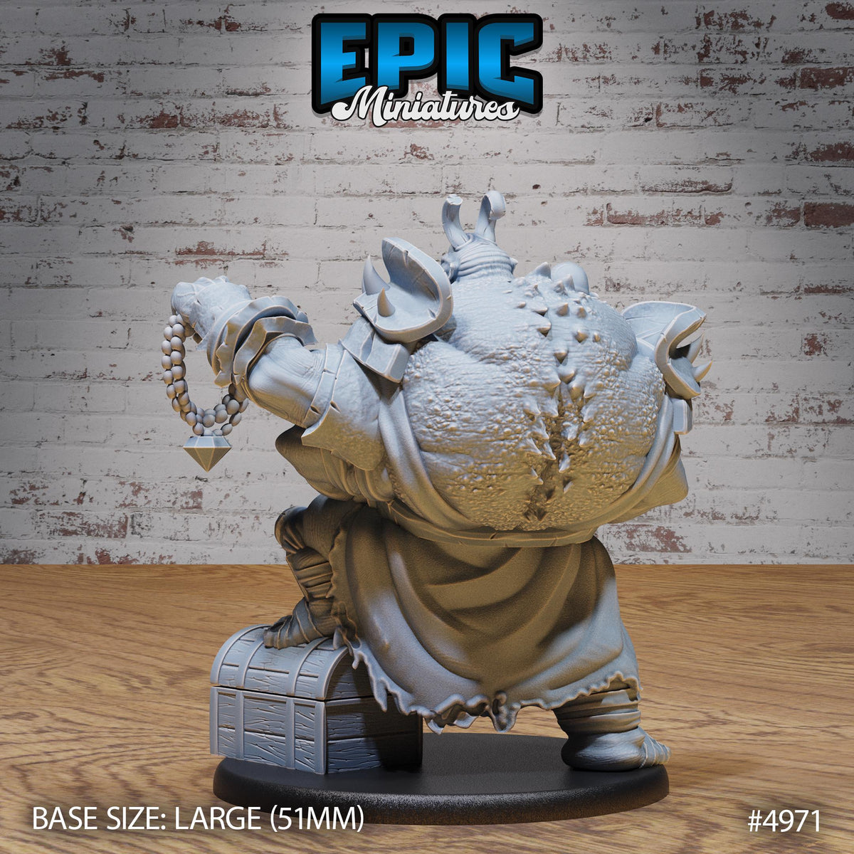 Ettin Mutant General Option #4971 back DND miniature Savage Attack 16k resin