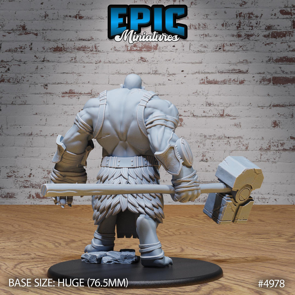 Hill Giant Set of 3 DND Mini | Savage Attack Collection | TTRPG | Grudd Haug Tyranny of Dragons Yawning Portal Icewind Frostmaiden Huge Ogre Option #4978 back DND miniature  16k resin