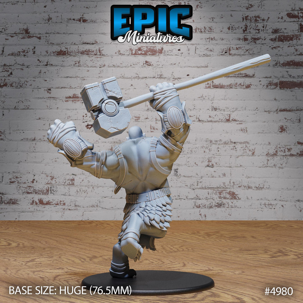 Hill Giant Set of 3 DND Mini | Savage Attack Collection | TTRPG | Grudd Haug Tyranny of Dragons Yawning Portal Icewind Frostmaiden Huge Ogre Option #4980 back DND miniature  16k resin