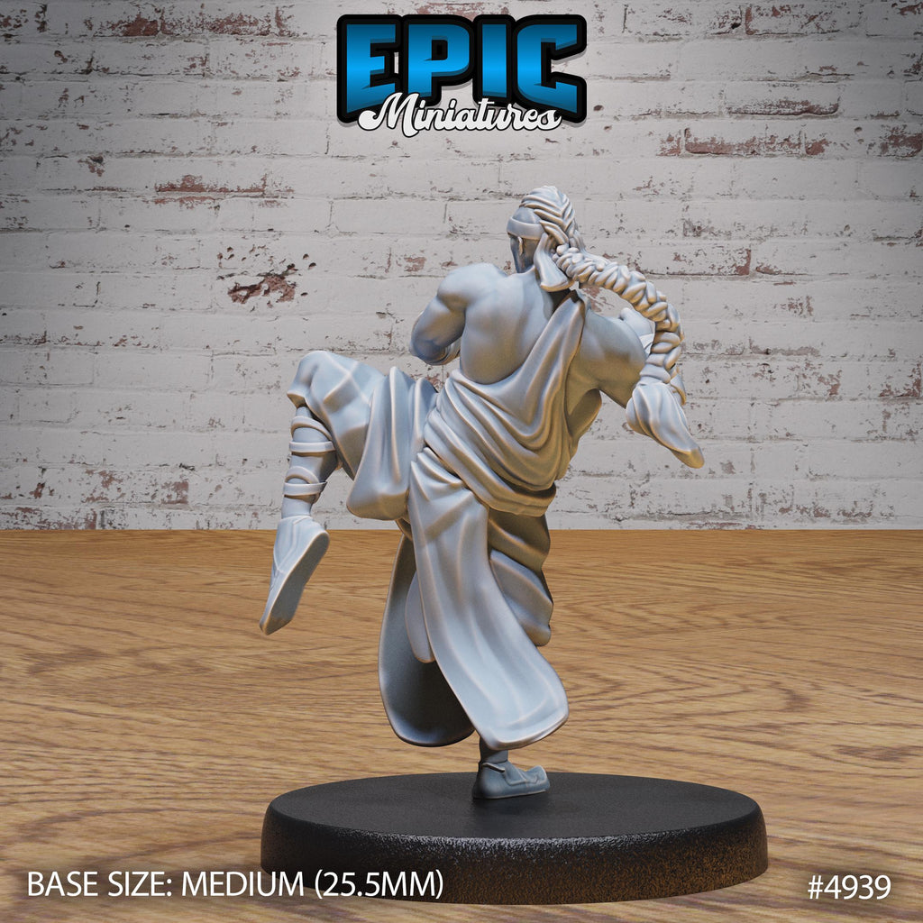 Martial Arts Monk Option #4939 back DND miniature Legends of the East 16k resin