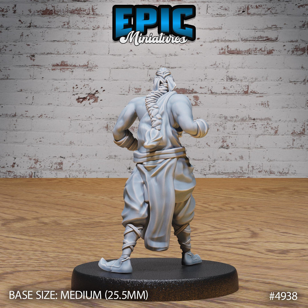 Martial Arts Monk Option #4938 back DND miniature Legends of the East 16k resin