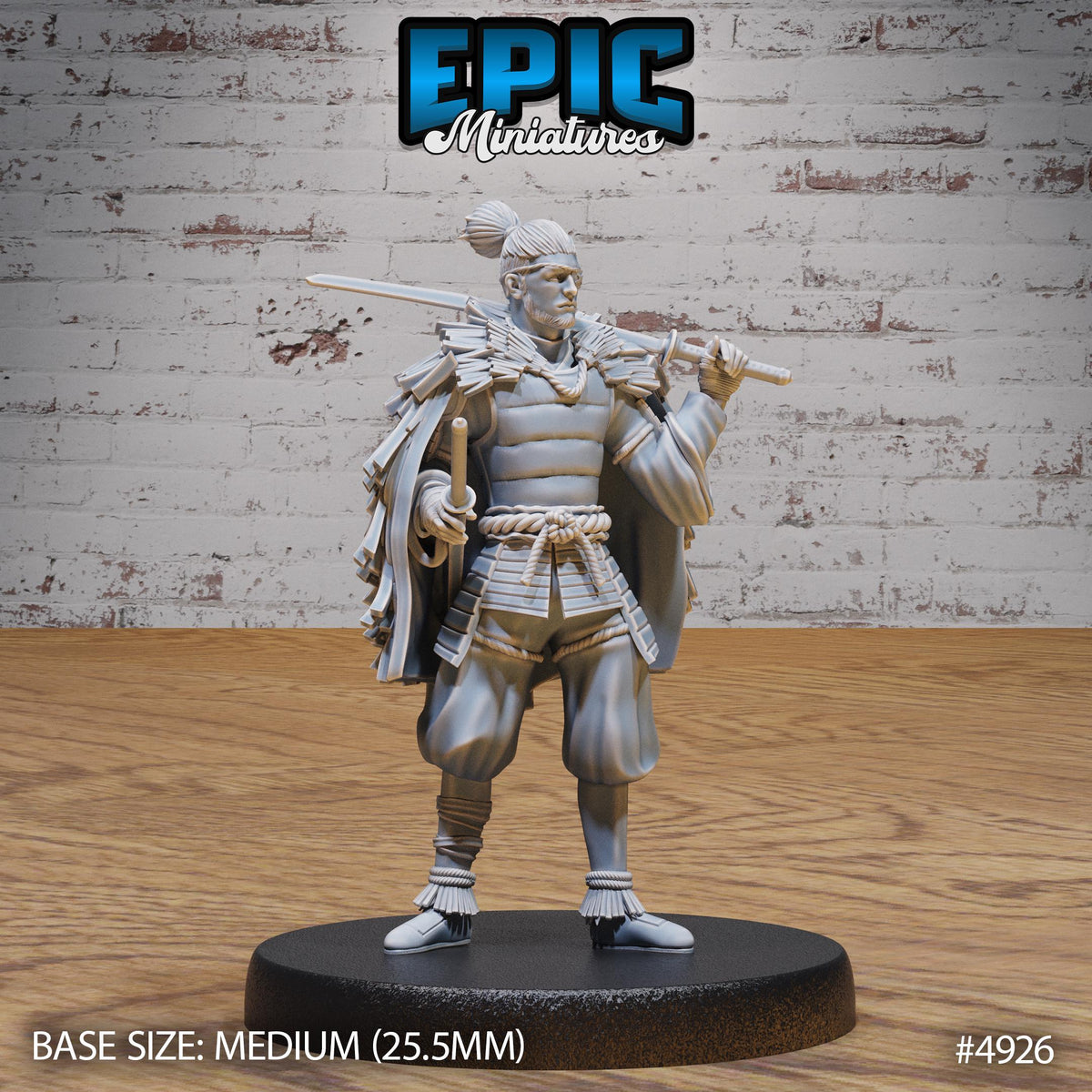 Legendary Ronin Option #4926 front DND miniature Legends of the East 16k resin