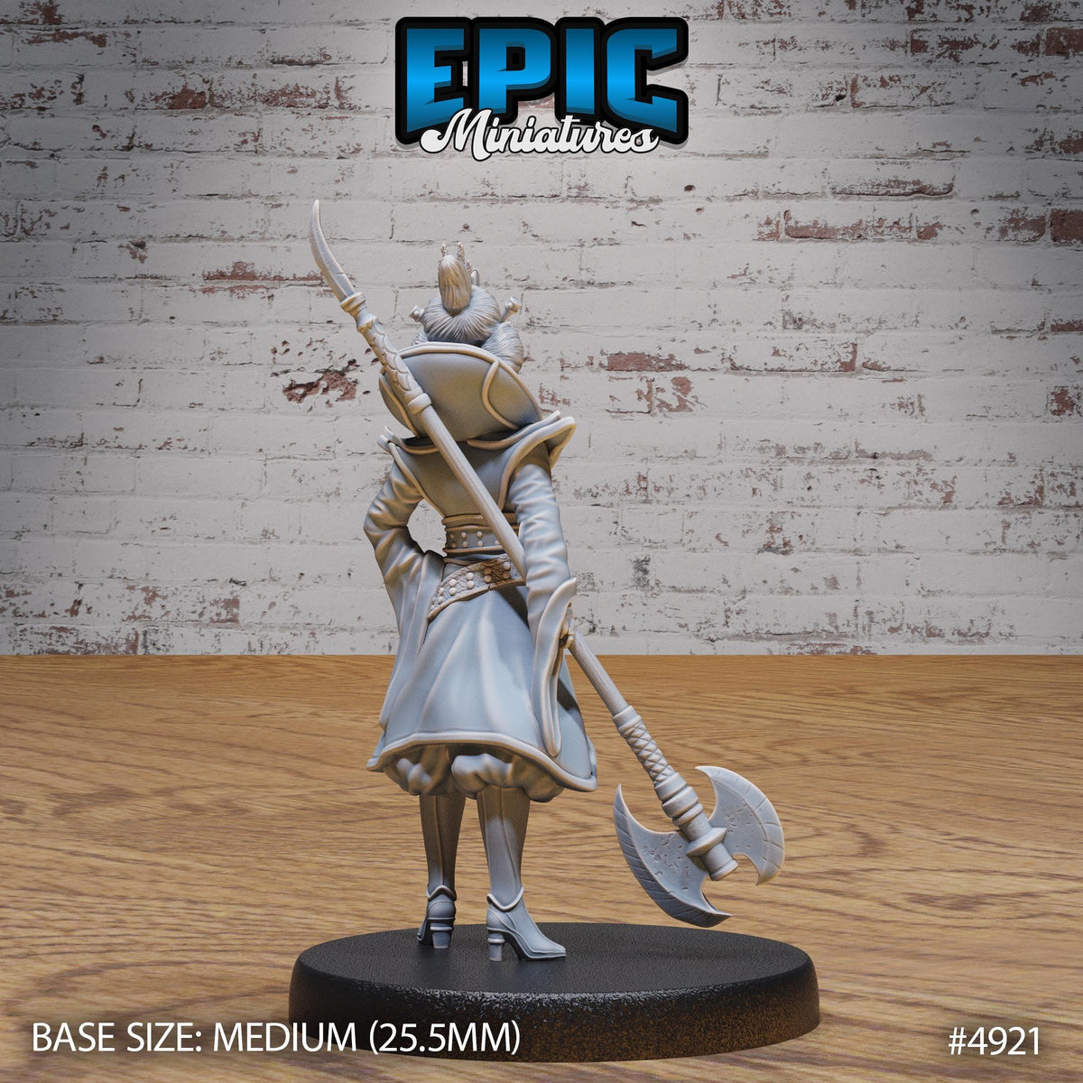 Warrior Empress Option #4921 back DND miniature Legends of the East 16k resin