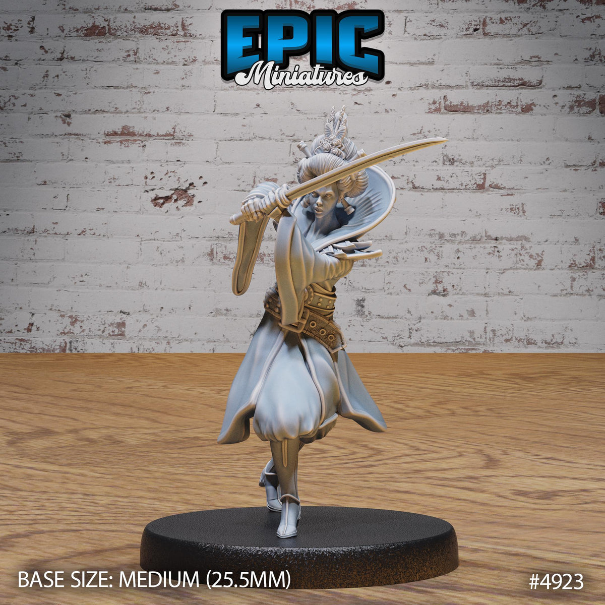 Warrior Empress Option #4923 front DND miniature Legends of the East 16k resin