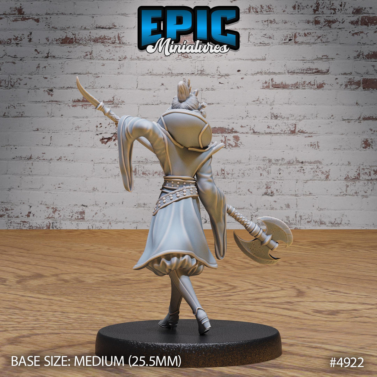 Warrior Empress Option #4922 back DND miniature Legends of the East 16k resin