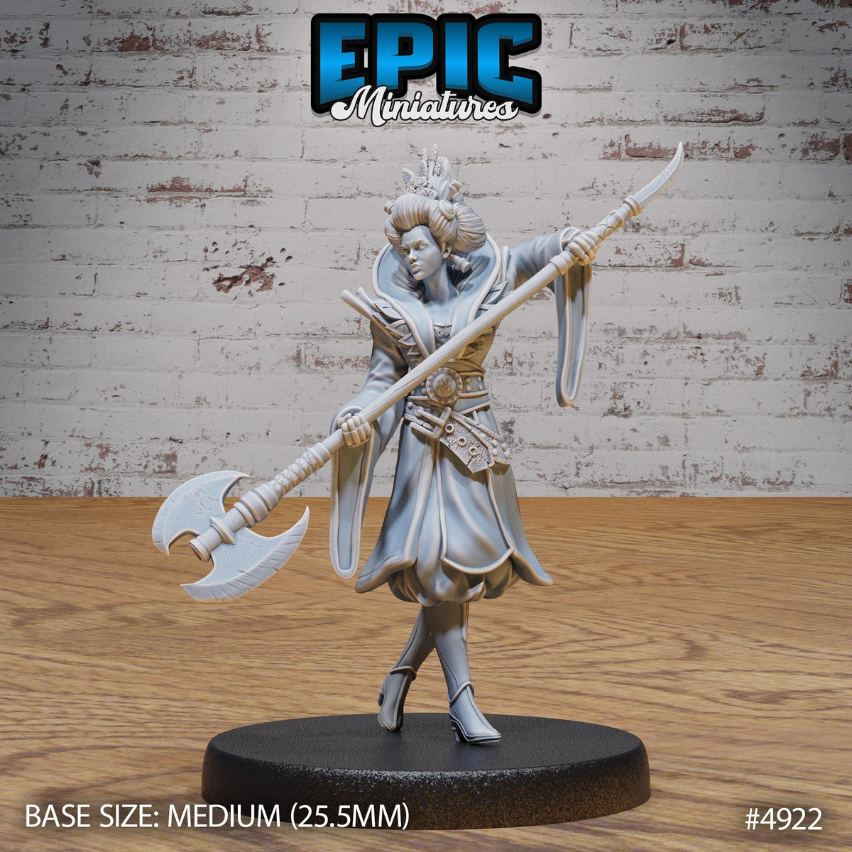 Warrior Empress Option #4922 front DND miniature Legends of the East 16k resin