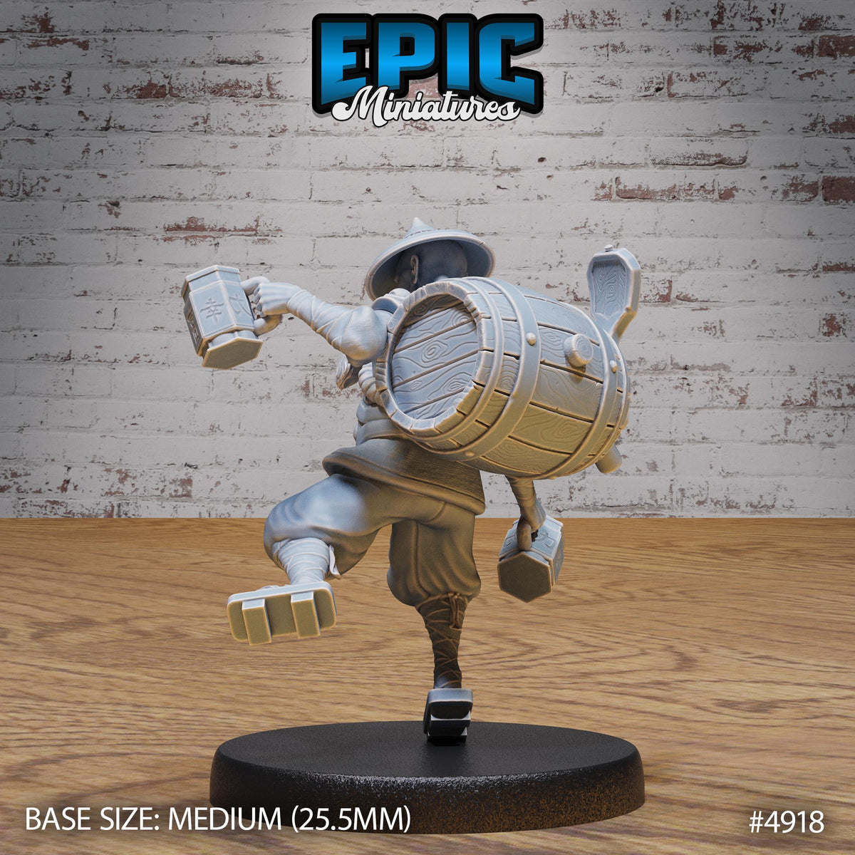 Drunk Master Option #4918 back DND miniature Legends of the East 16k resin