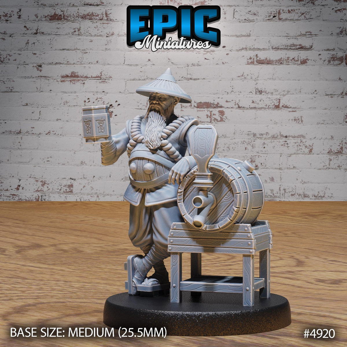 Drunk Master Option #4920 front DND miniature Legends of the East 16k resin