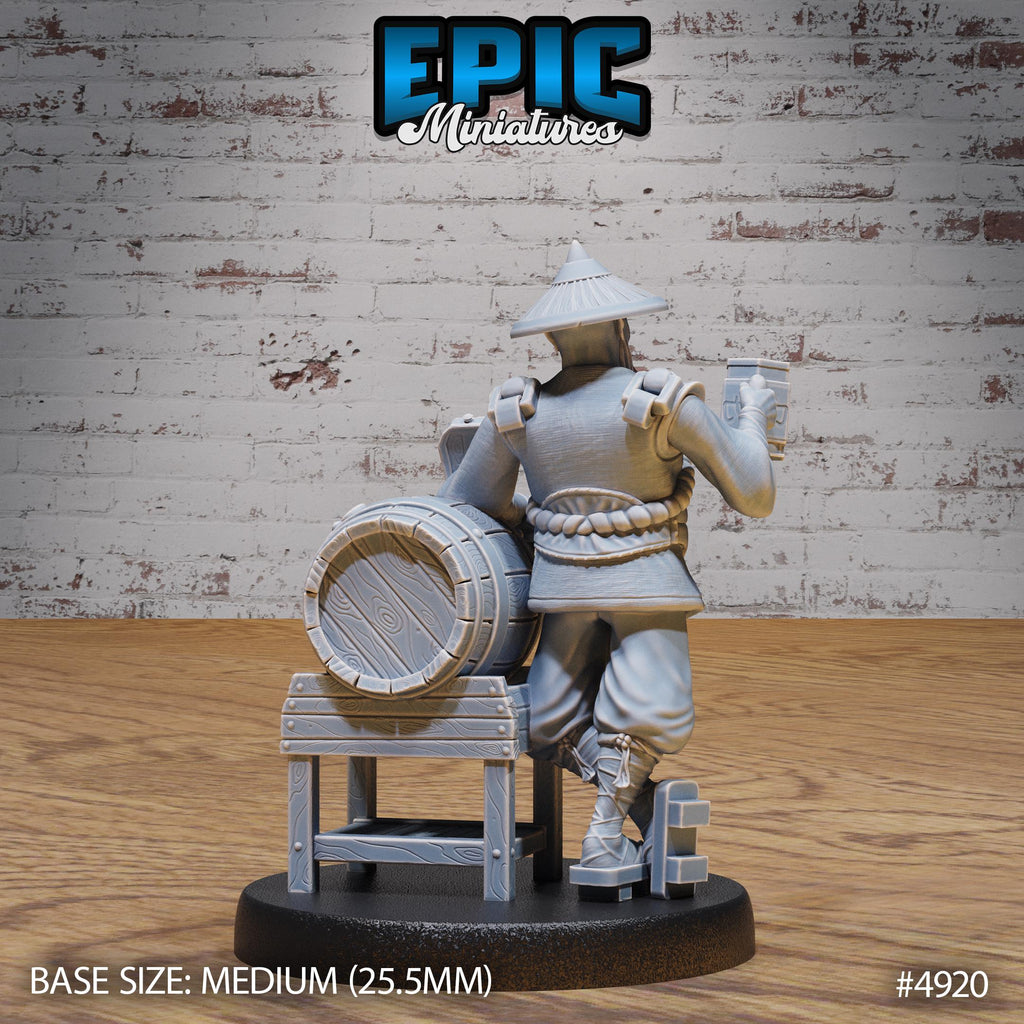 Drunk Master Option #4920 back DND miniature Legends of the East 16k resin
