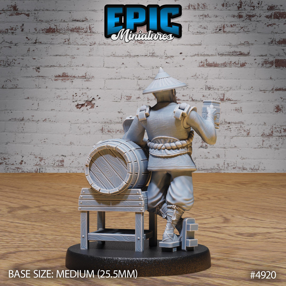 Drunk Master Option #4920 back DND miniature Legends of the East 16k resin