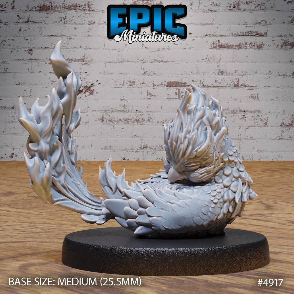 Phoenix Hatchling 50mm height upscale Option #4917 front DND miniature Legends of the East 16k resin