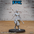 Monk Adventurer Female Option #4909 front DND miniature Legends of the East 16k resin
