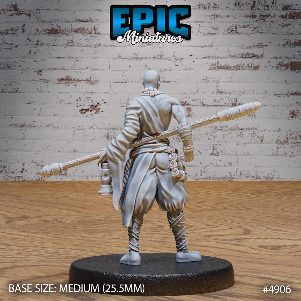 Shaolin Monk Option #4906 back DND miniature Legends of the East 16k resin