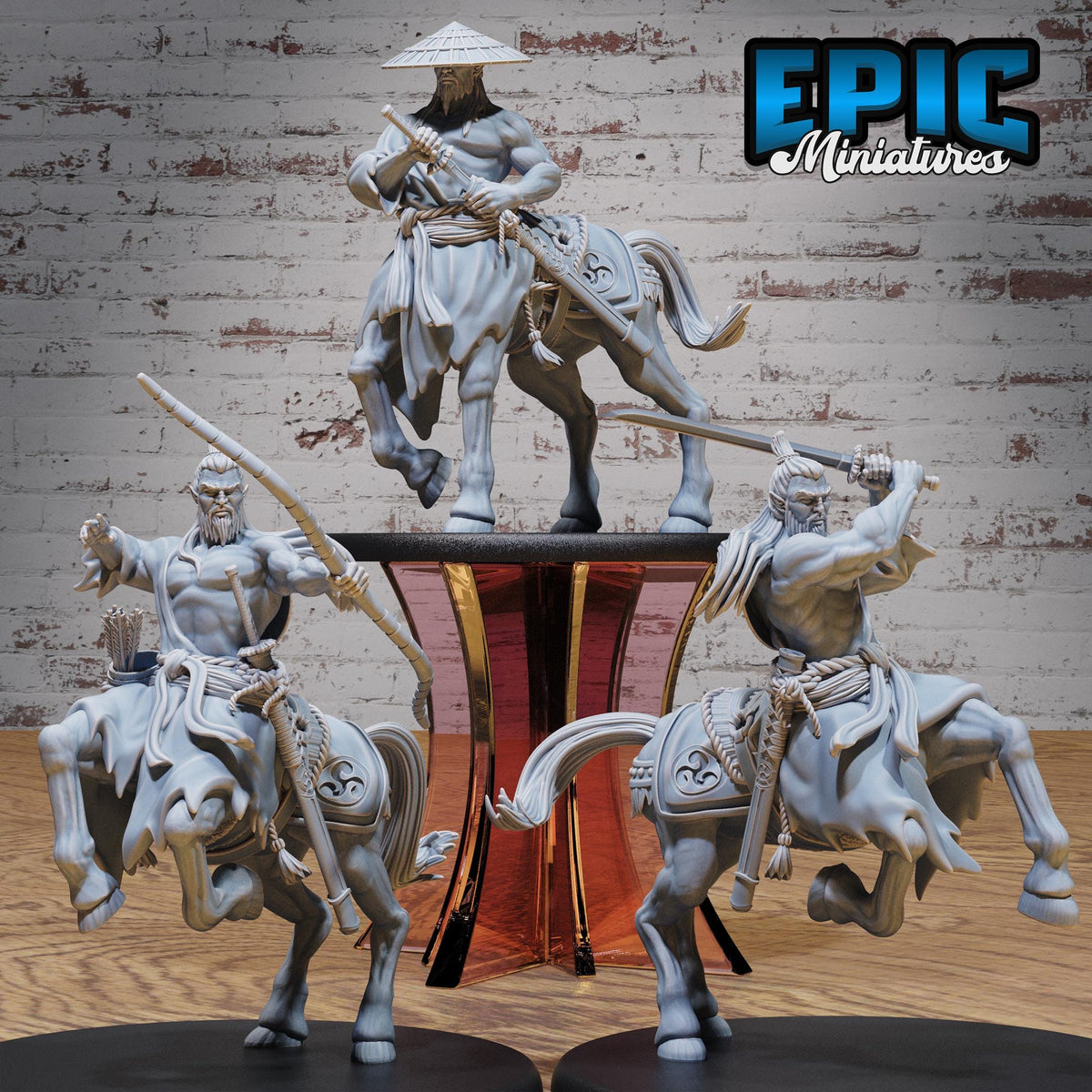 Bushi Centaur Set of 3 DND miniatures group photo Legends of the East