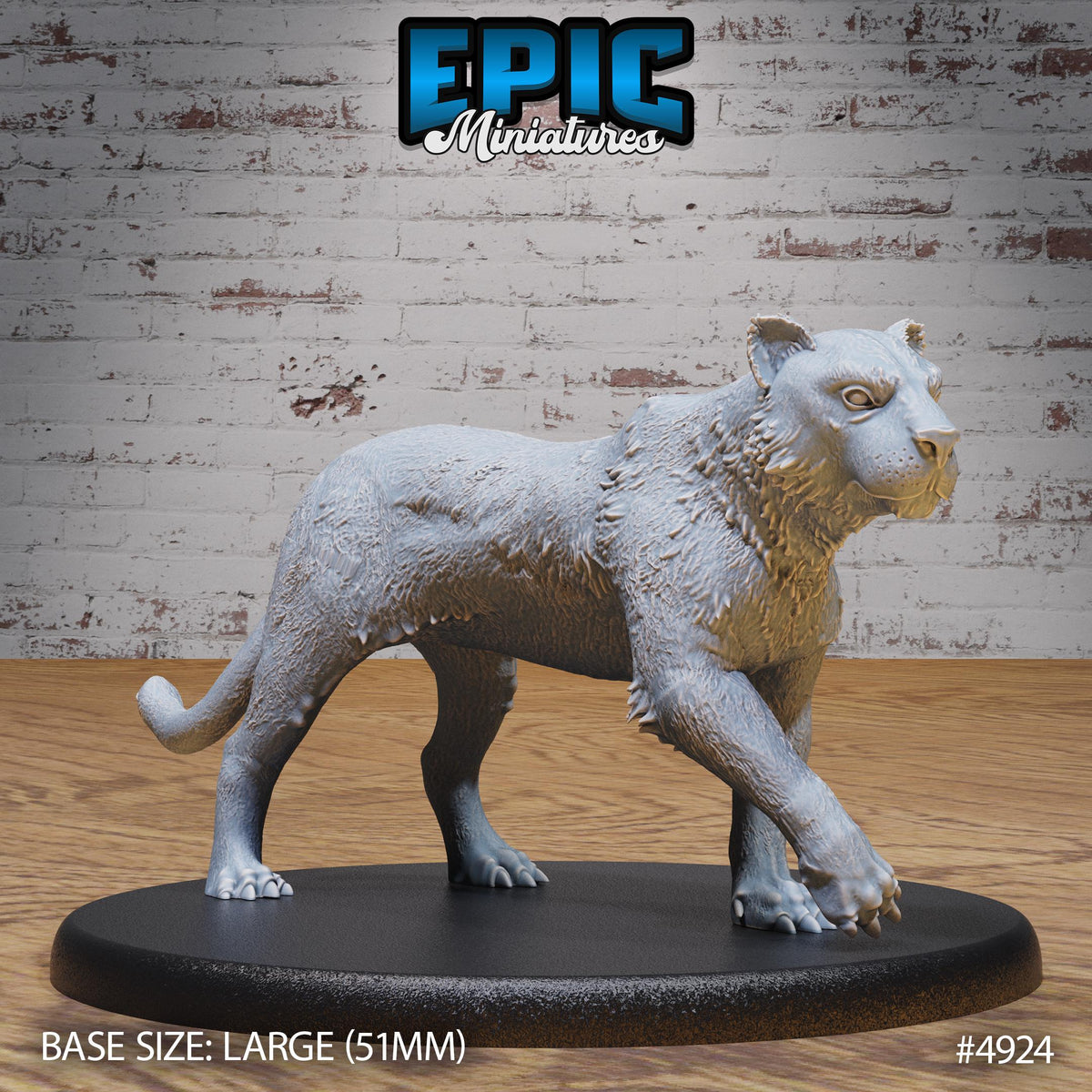 Tiger Option #4924 front DND miniature Legends of the East 16k resin