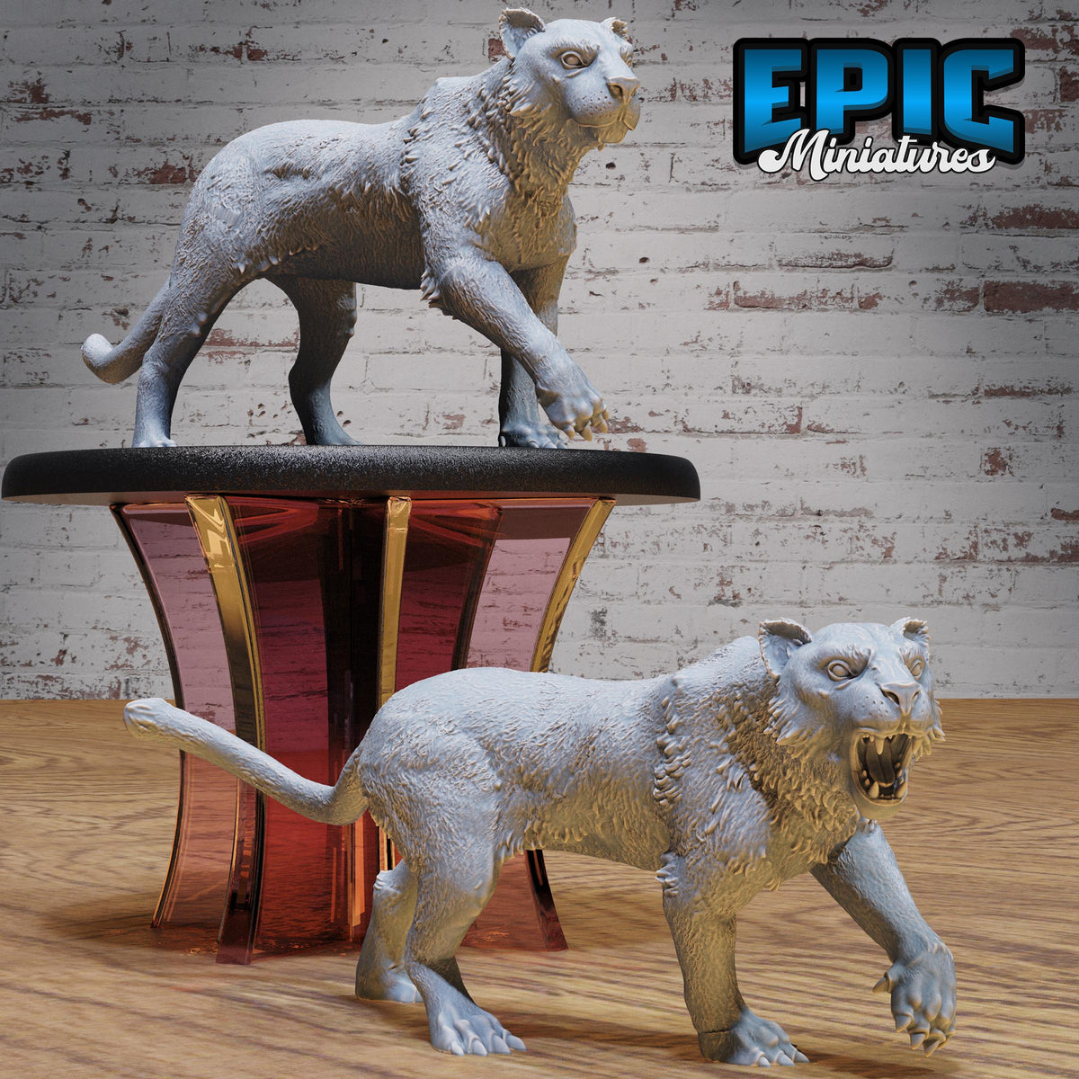 Tiger Set of 2 DND miniatures group photo Legends of the East