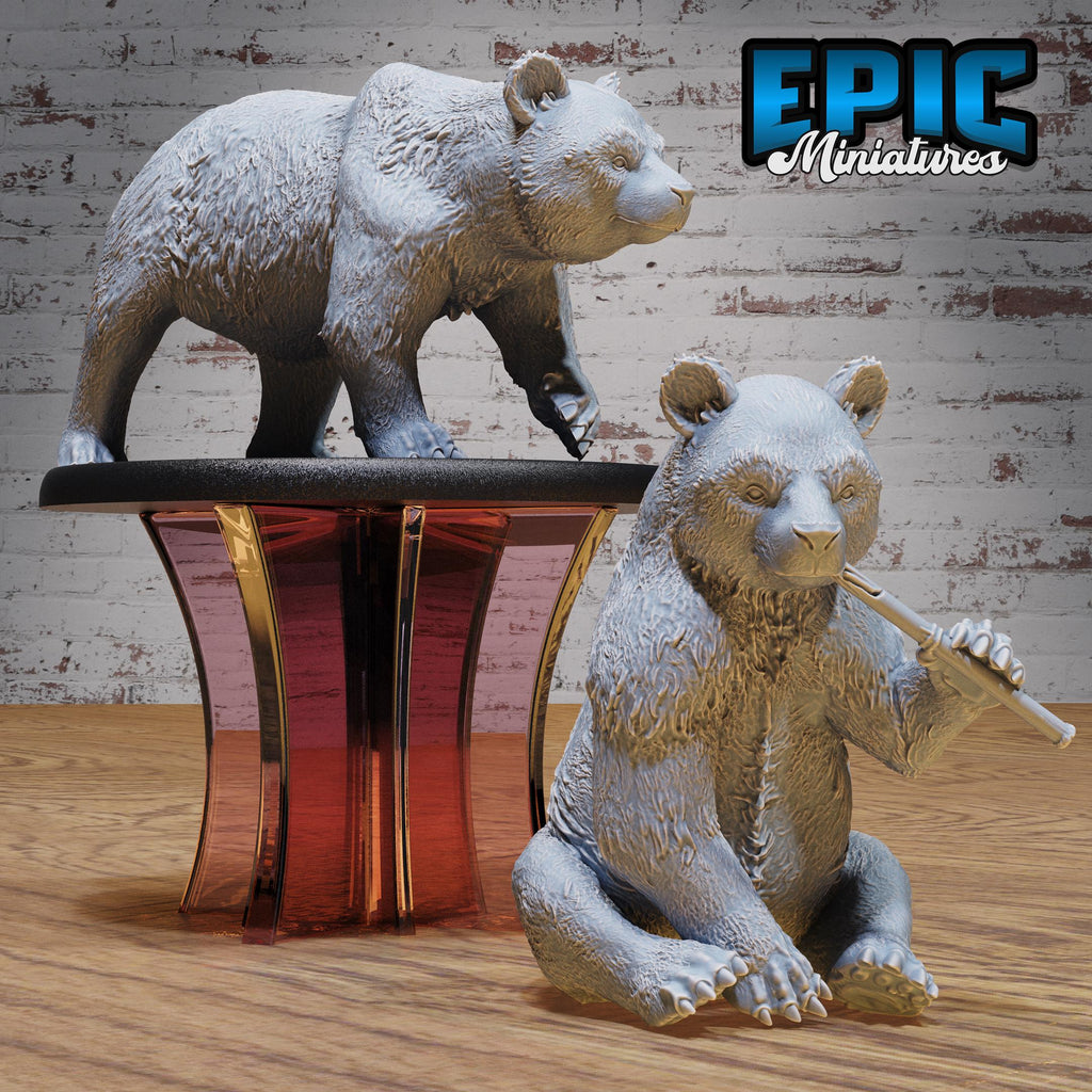 Panda Bear Set of 2 DND miniatures group photo Legends of the East