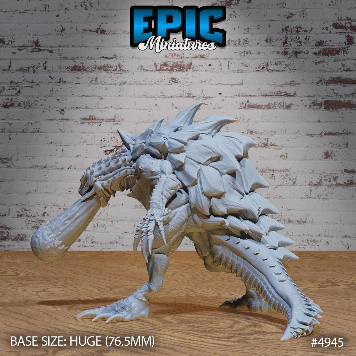 Turtle Zilla Option #4945 back DND miniature Legends of the East 16k resin