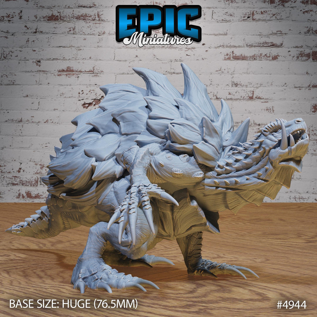 Turtle Zilla Option #4944 front DND miniature Legends of the East 16k resin