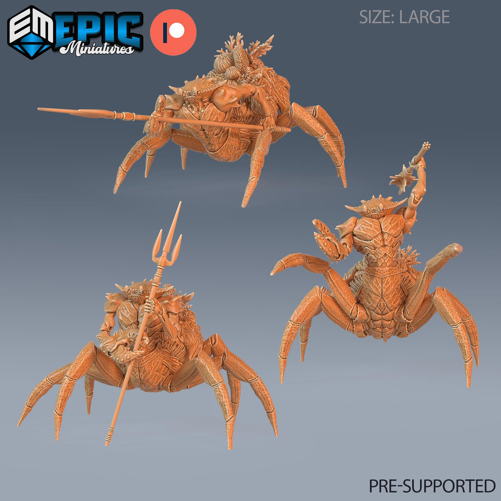 Crab People Set of 3 DND miniatures group photo Treasure Hunt