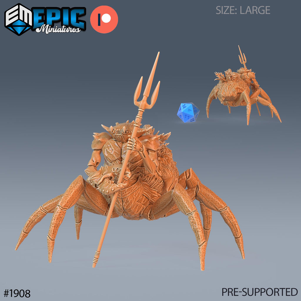 Crab People Option #1908 front DND miniature Treasure Hunt 16k resin