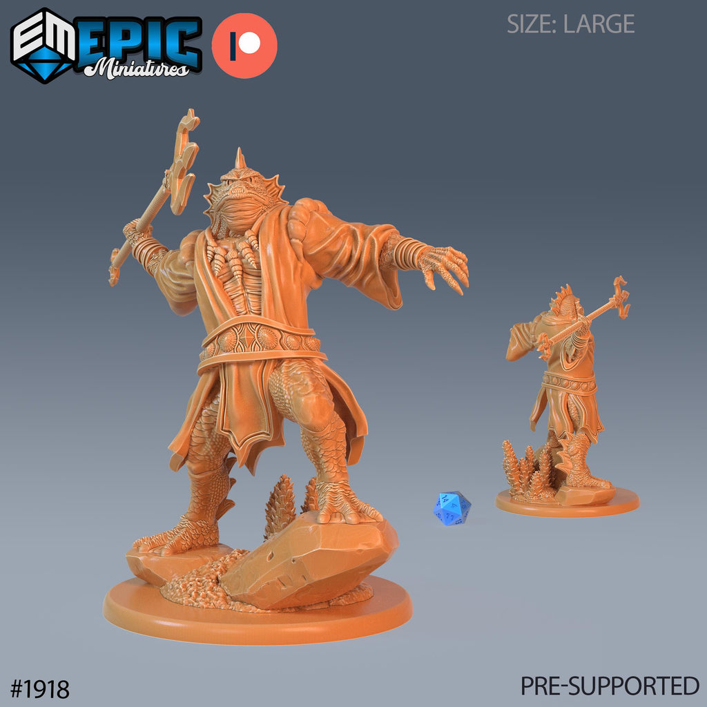 Marid Male Option #1918 front DND miniature Treasure Hunt 16k resin