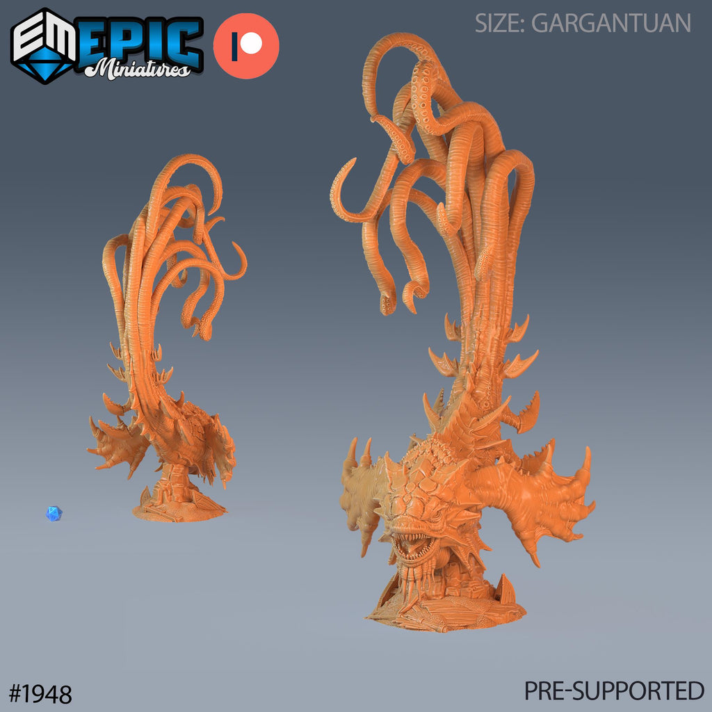 Gargantuan Kraken Option #1948 front DND miniature Treasure Hunt 16k resin