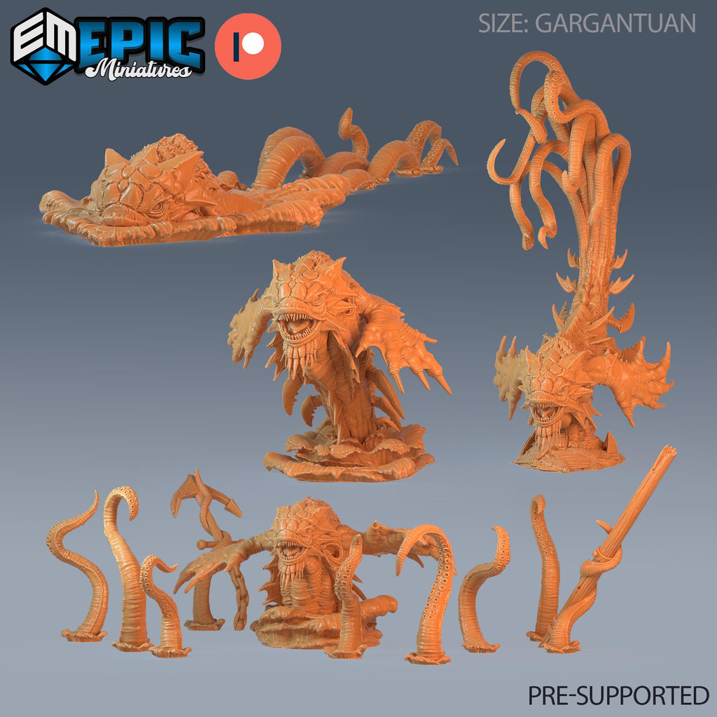 Gargantuan Kraken DND miniatures group photo Treasure Hunt