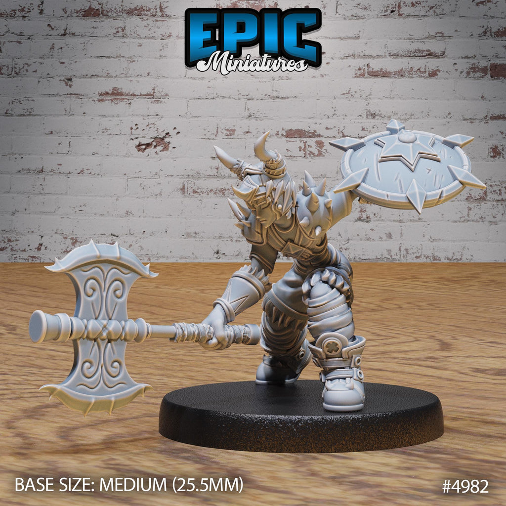 Young Barbarian Option #4982 front DND miniature Savage Attack 16k resin