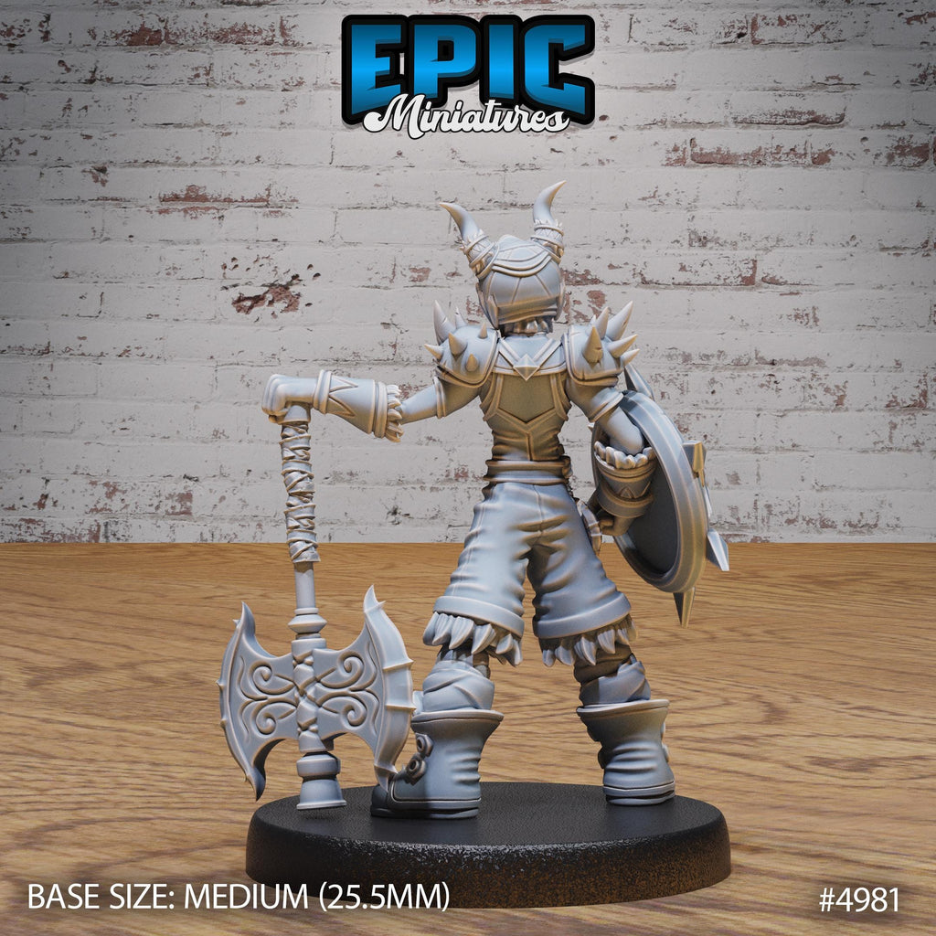 Young Barbarian Option #4981 back DND miniature Savage Attack 16k resin