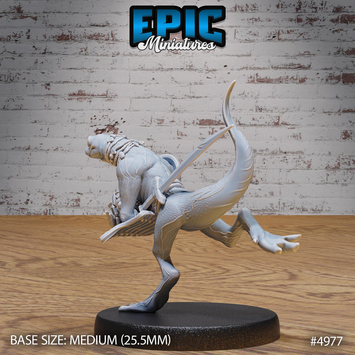 Fire Newt Option #4977 back DND miniature Savage Attack 16k resin