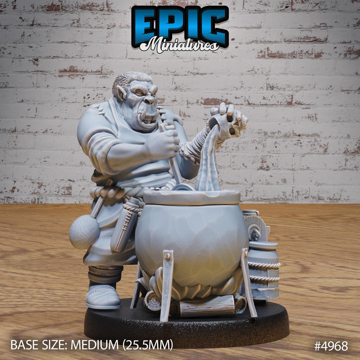 Gray Orc Alchemist Option #4968 front DND miniature Savage Attack 16k resin