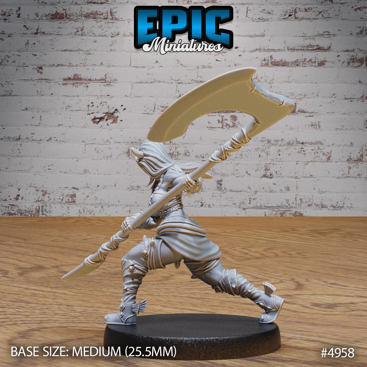 Orc Tiefling Female Option #4958 back DND miniature Savage Attack 16k resin