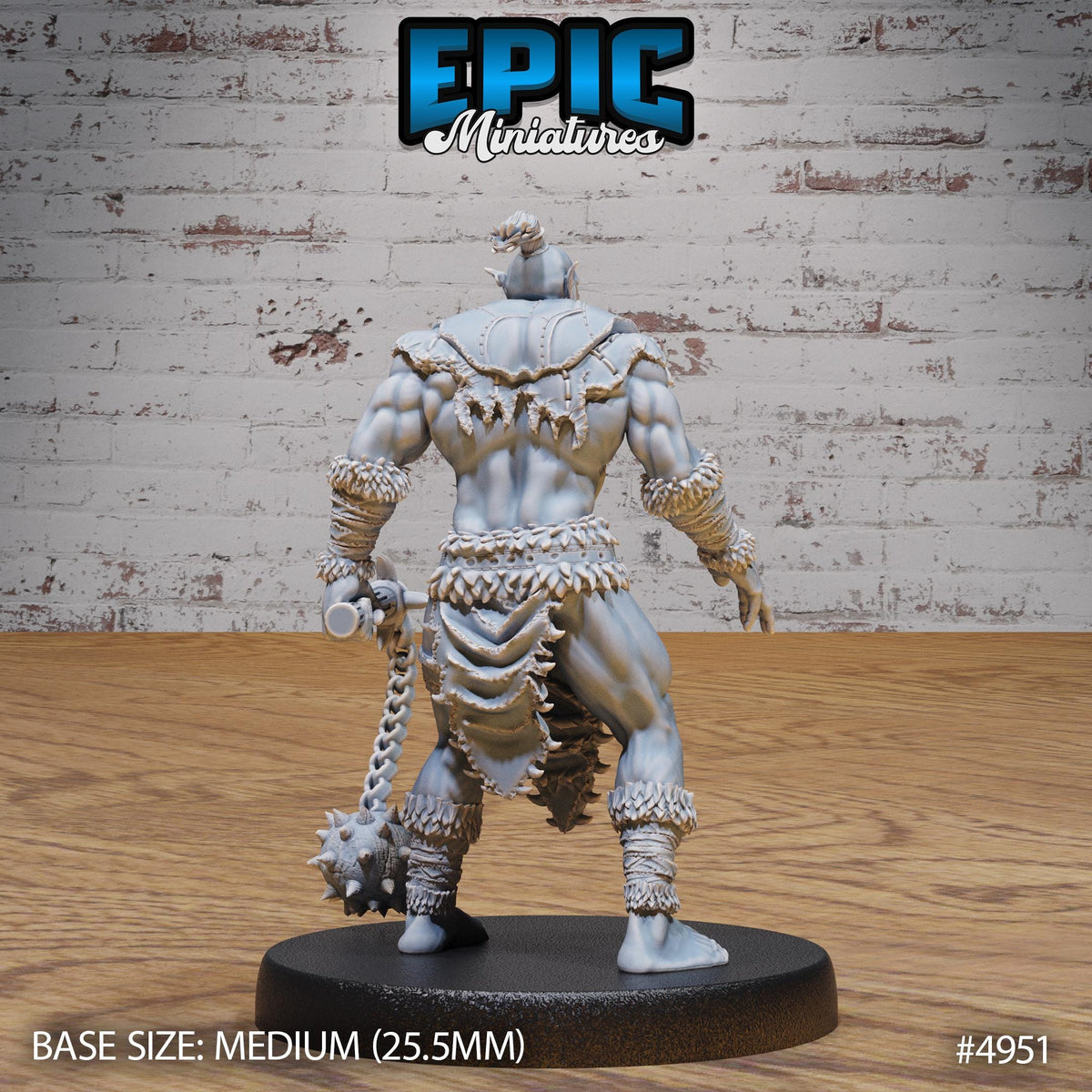 Orc Warrior Option #4951 back DND miniature Savage Attack 16k resin