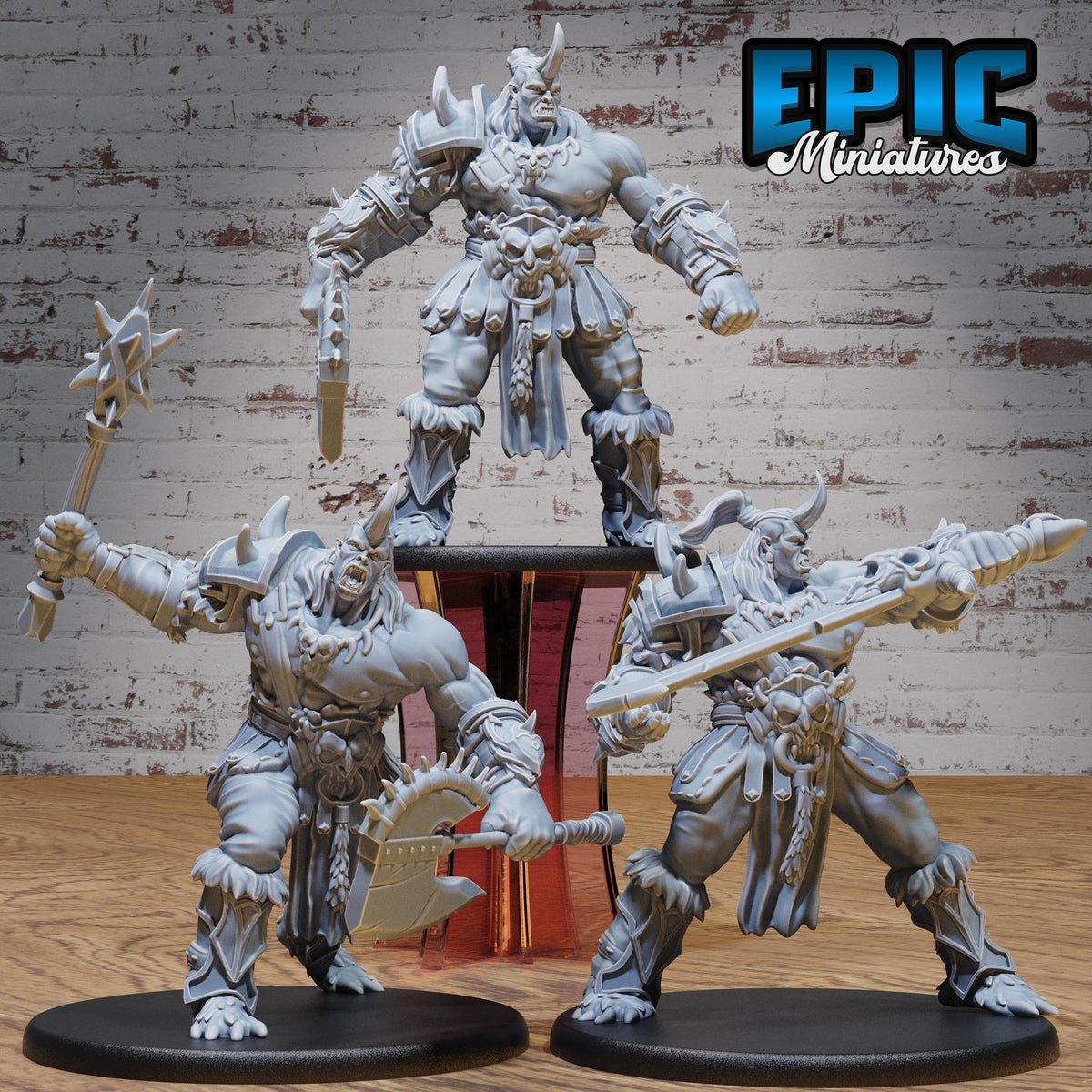 Ogrillon Set of 3 DND miniatures group photo Savage Attack