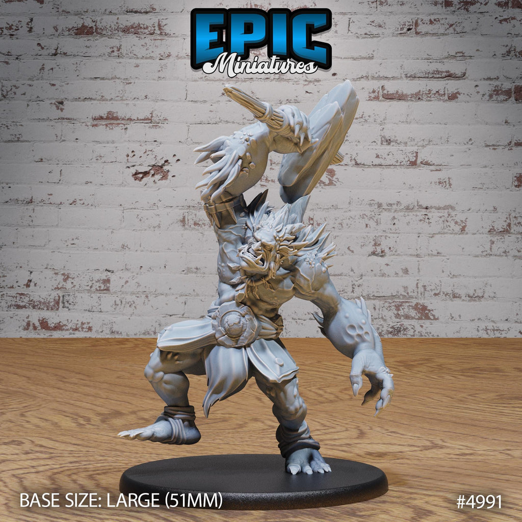 Savage Troll Option #4991 front DND miniature Savage Attack 16k resin