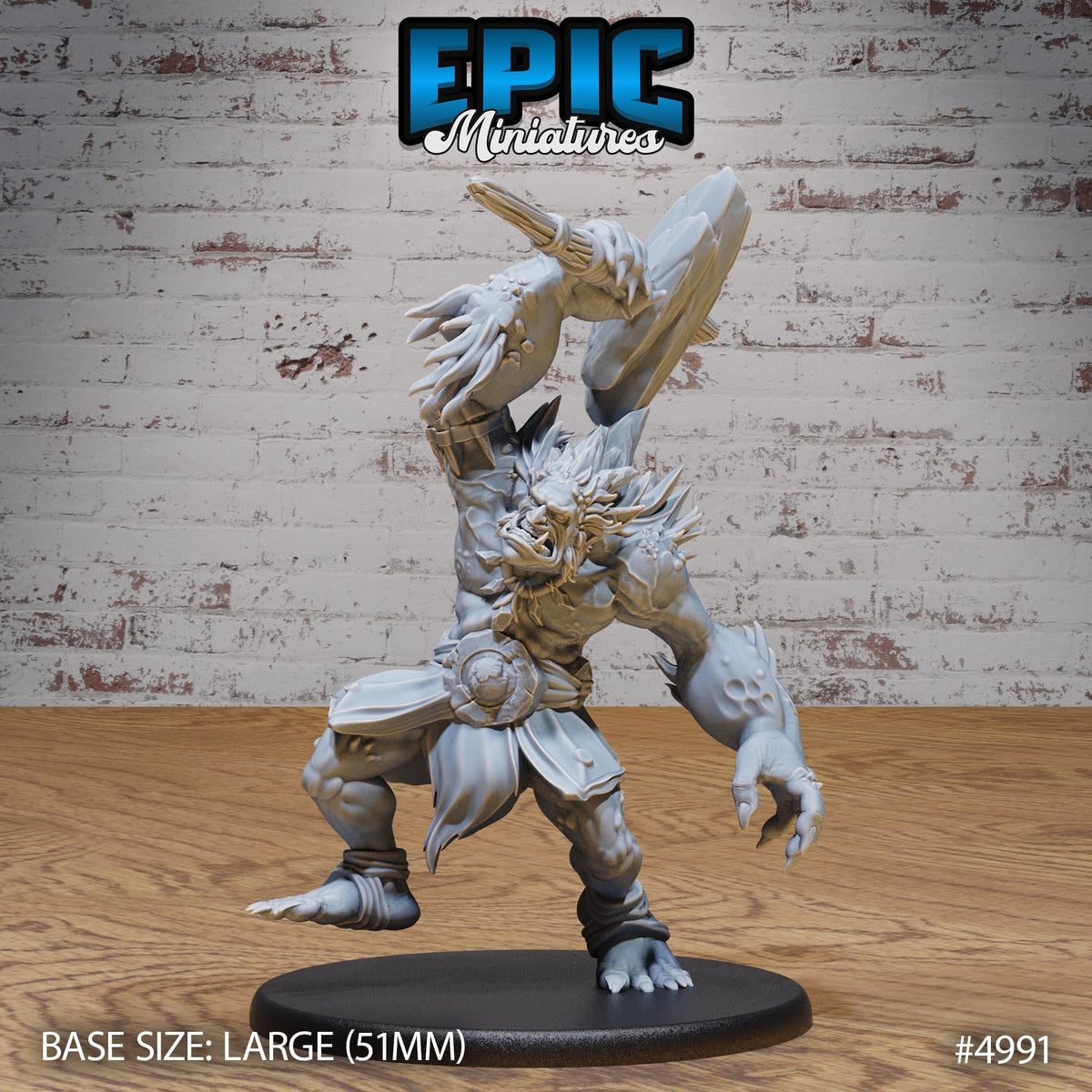 Savage Troll Option #4991 front DND miniature Savage Attack 16k resin
