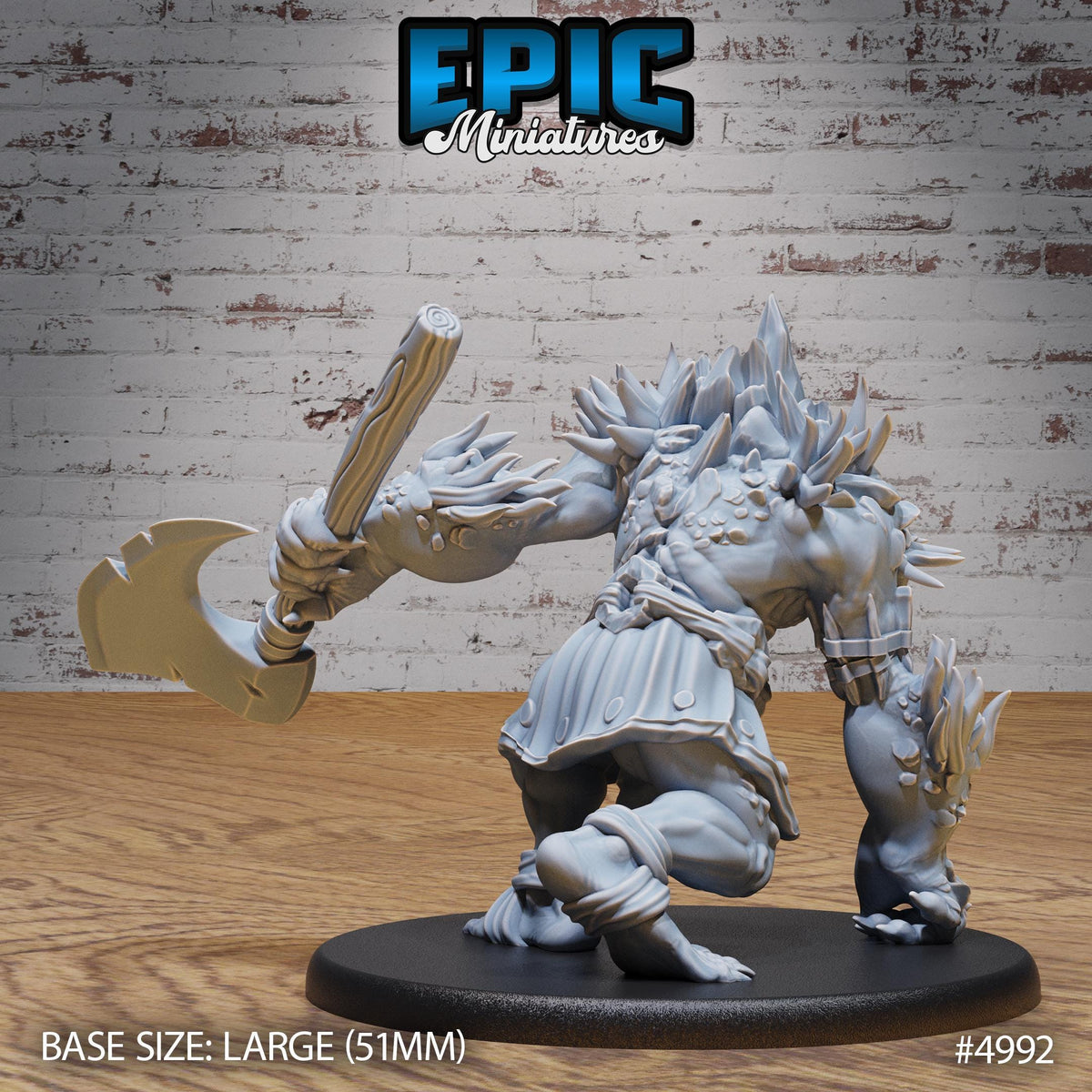 Savage Troll Option #4992 back DND miniature Savage Attack 16k resin