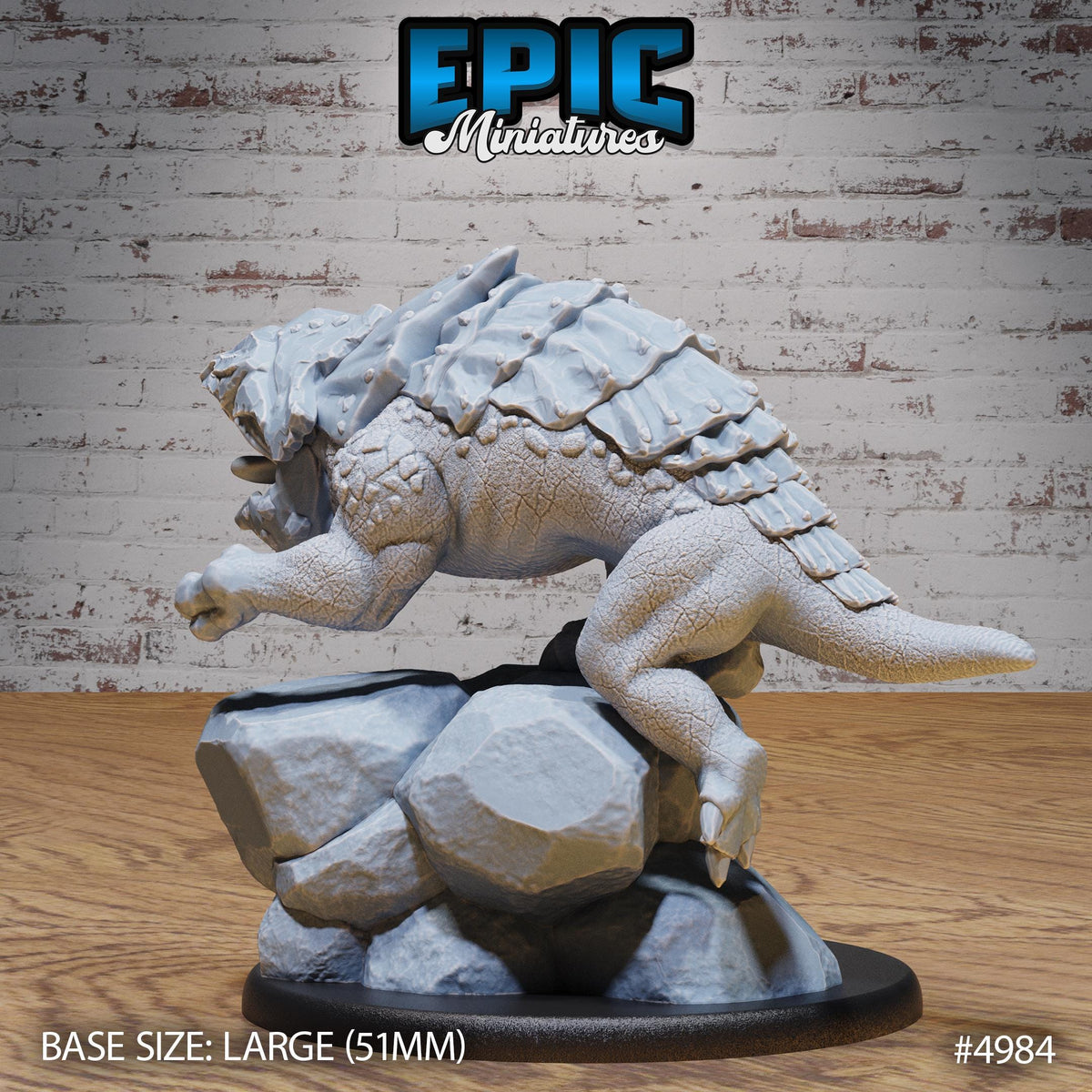 Mountain Cave and Arctic Bulette Option #4984 back DND miniature Savage Attack 16k resin