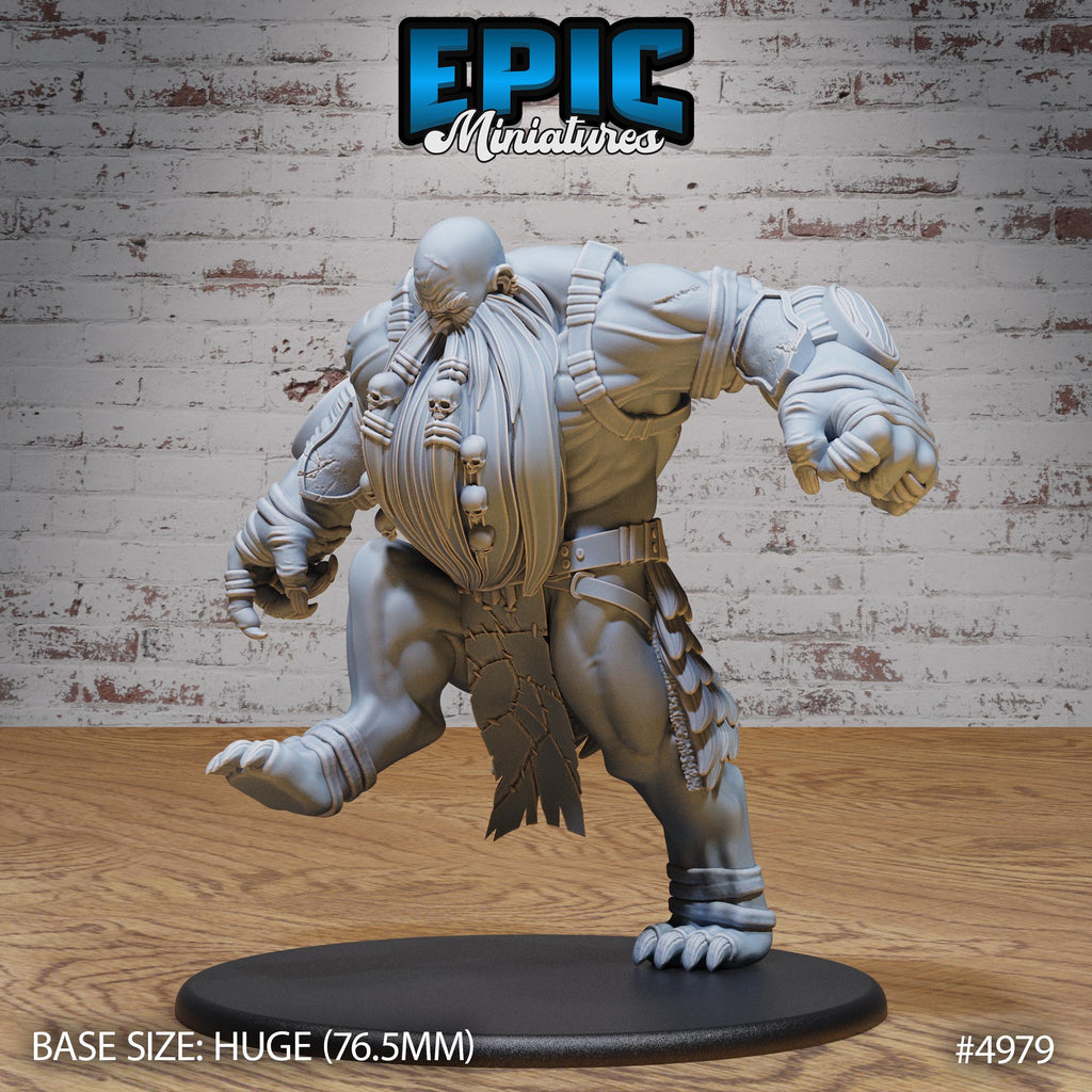 Hill Giant Set of 3 DND Mini | Savage Attack Collection | TTRPG | Grudd Haug Tyranny of Dragons Yawning Portal Icewind Frostmaiden Huge Ogre Option #4979 front DND miniature  16k resin