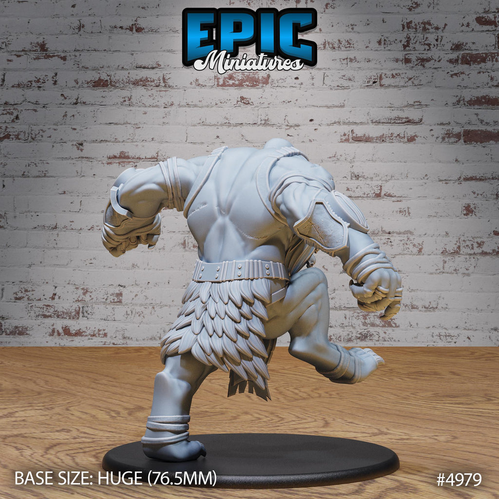 Hill Giant Set of 3 DND Mini | Savage Attack Collection | TTRPG | Grudd Haug Tyranny of Dragons Yawning Portal Icewind Frostmaiden Huge Ogre Option #4979 back DND miniature  16k resin