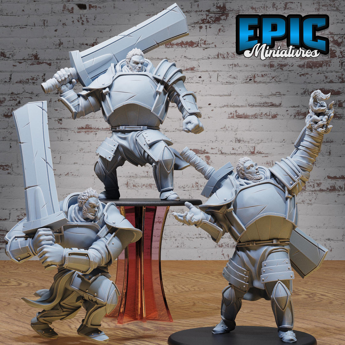 Fire Giant Set of 3 DND miniatures group photo Savage Attack