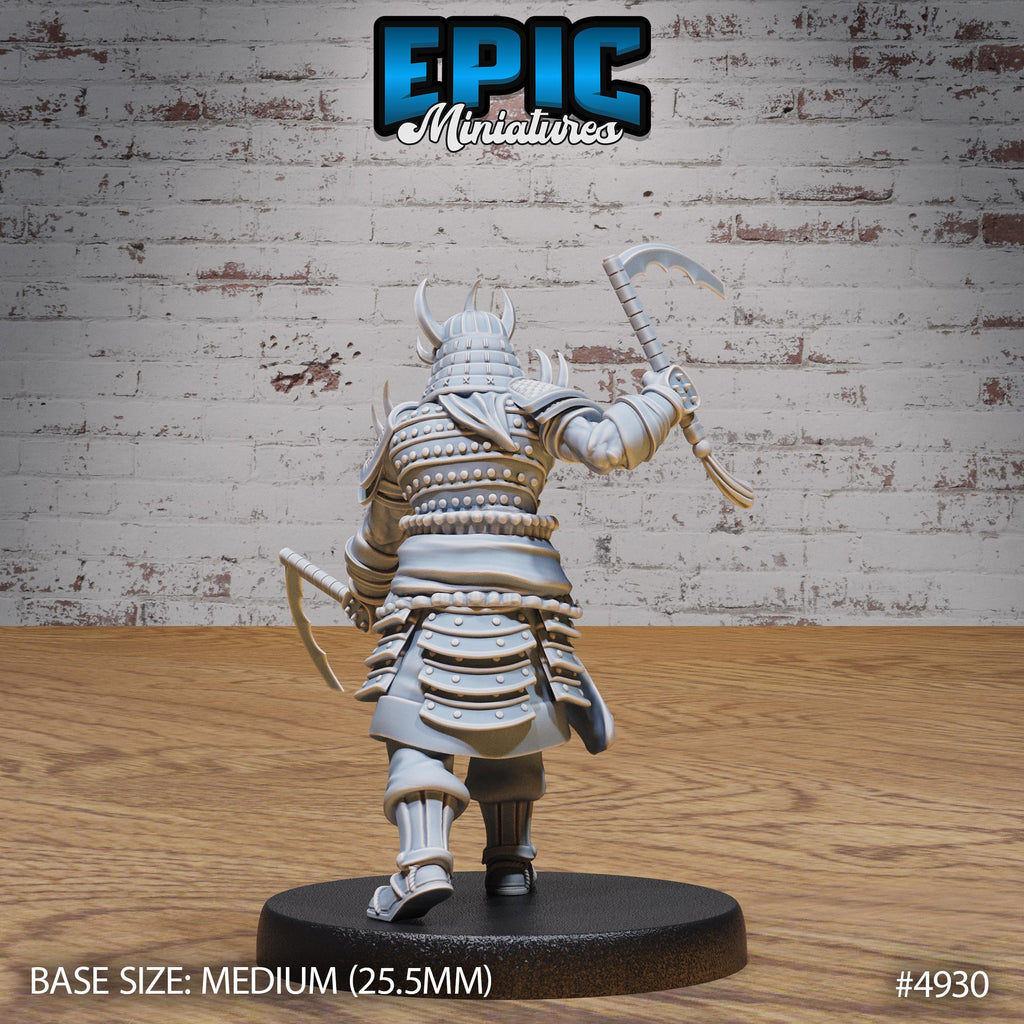 Oni Samurai Option #4930 back DND miniature Legends of the East 16k resin